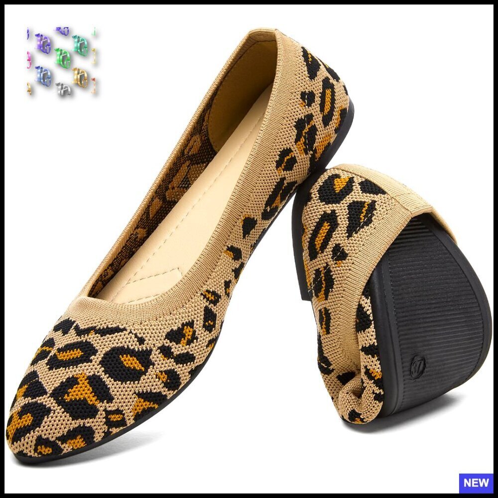 Pointed Toe Ballet Flats Mesh Slip On Comfortable Dress Shoes Chic Minimal